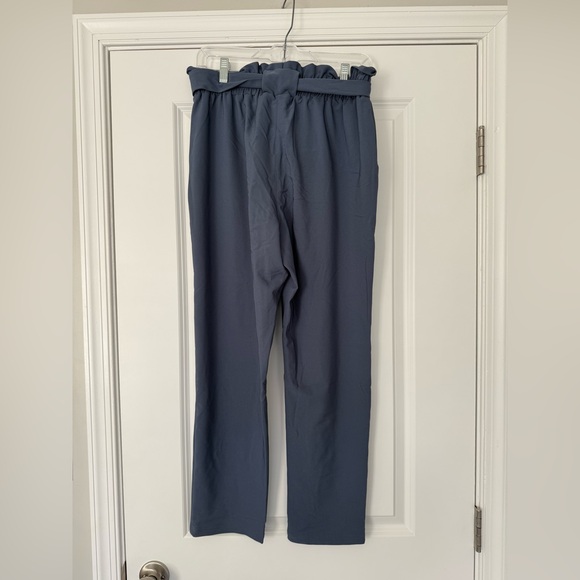 NWT Women's Blue/Gray Paperbag Waist Pants - Picture 7 of 7